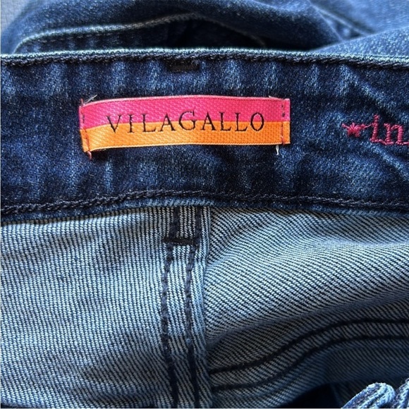 Anthro VILAGALLO Lexi Jean Flare Effect Front Pockets Button Fly Sz 38 US 6 NEW - Picture 8 of 11